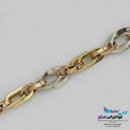 دستبند طلا - طرح حلقه تو در تو-MB1589